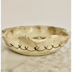 Coupe à fruits en terre vernissée polylobée 25 cm