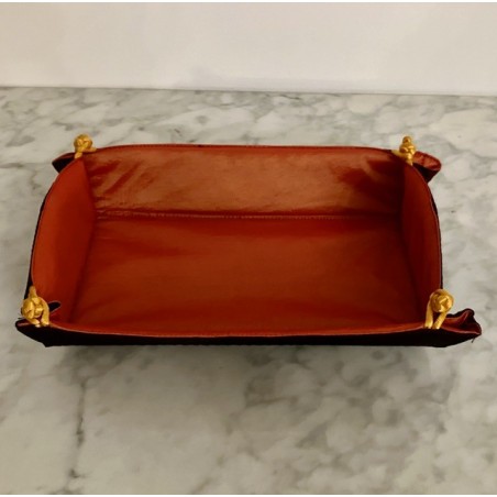 Panière en tissu orange 17 x 22 cm