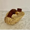 Corbeille canard à pain en osier  22 x 17 cm