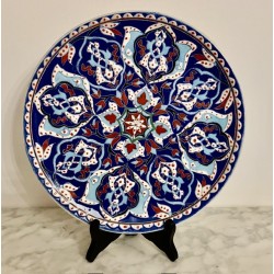 Plat en céramique de Turquie  fait main 30 cm B.