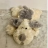 Chien peluche blanc et gris  33 cm