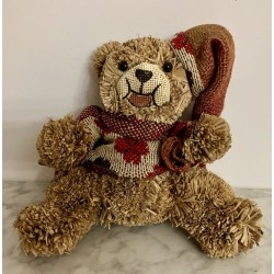 Nounours fille en paille 26 cm