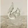 Écureuil sur son socle en verre 14 cm