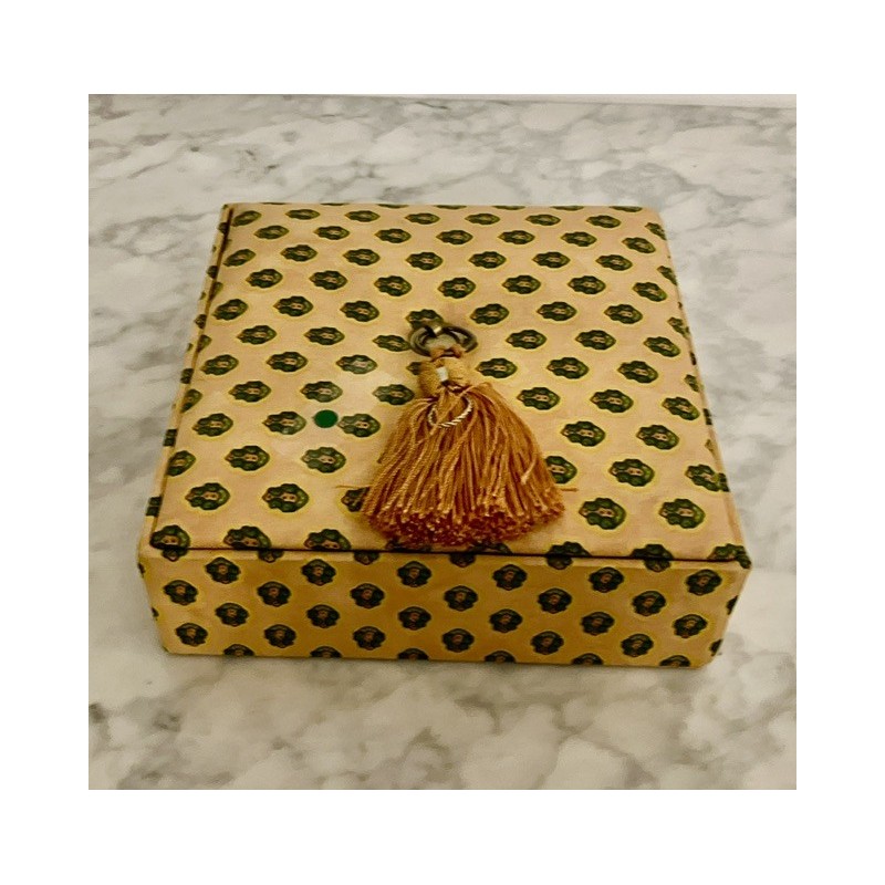 Boîte en bois recouverte en tissu provençal  carrée  18 cm fait main