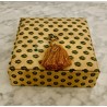 Boîte en bois recouverte en tissu provençal  carrée  18 cm fait main