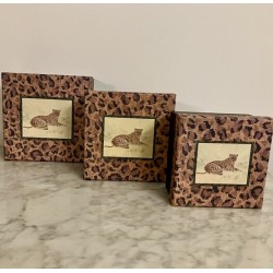 3 boîtes léopard à emboîter