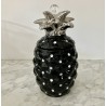 Anas déco en céramique noire et argentée 28 cm