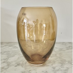 Vase en cristallin marron 23 cm