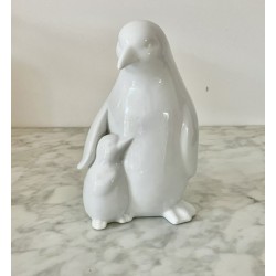Figurine empereur et son peut en céramique blanche 17 cm