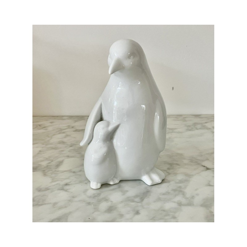 Figurine empereur et son peut en céramique blanche 17 cm
