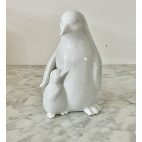 Figurine empereur et son peut en céramique blanche 17 cm