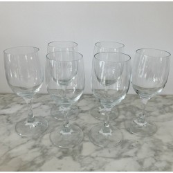 6 verres à vin en cristal h 18 cm