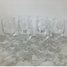 6 verres à vin en cristal h 18 cm
