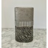 Vase argenté au trois décors oval h24 cm