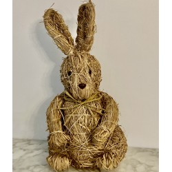 Lapin en paille 41 cm