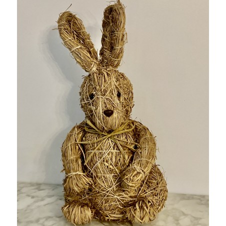 Lapin en paille 41 cm