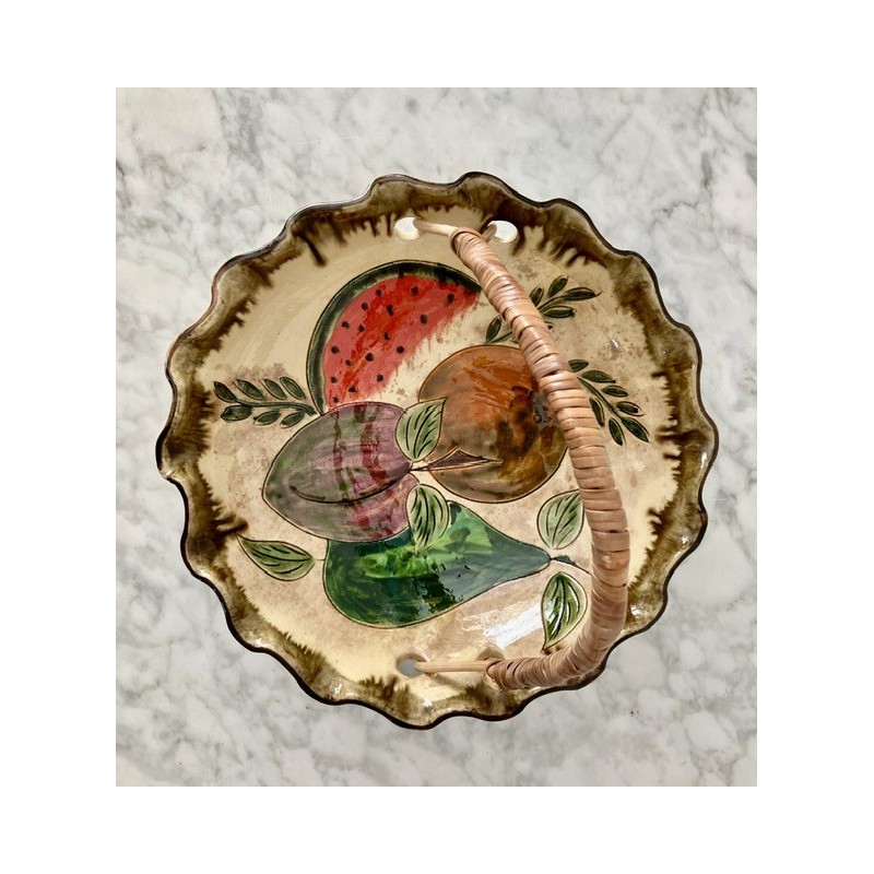 Panier au fruit en terre vernissé L 28 cm