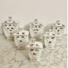 Série de 6 pots couverts anciens en faïence  parfait état