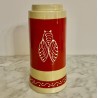 Vase décor à la cigale en céramique vernissée  rouge et jaune h 25 cm