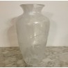 Vase en verre flammé blanc
