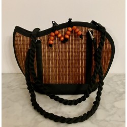 Sac en paille tressée 21 x 30 cm