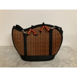 Sac en paille tressée 21 x 30 cm