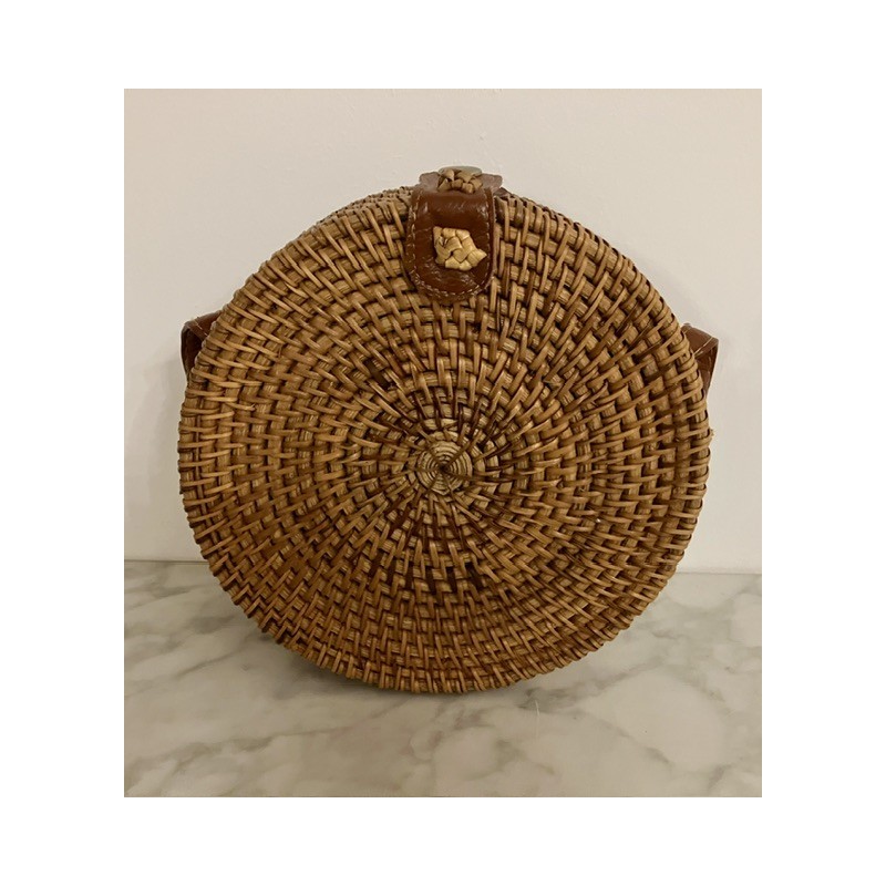 Sac à main paille tressée
